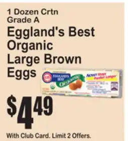 SuperFresh Eggland's Best Organic Large Brown Eggs offer