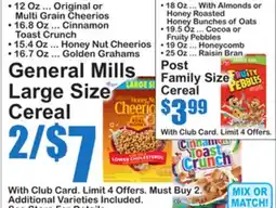 SuperFresh General Mills Large Size Cereal offer