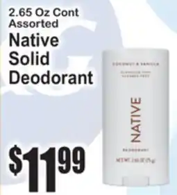 SuperFresh Native Solid Deodorant offer