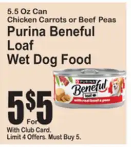 SuperFresh Purina Beneful Loaf Wet Dog Food offer