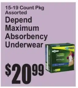 SuperFresh Depend Maximum Absorbency Underwear offer