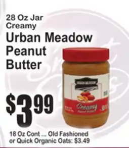 SuperFresh 28 Oz Jar Creamy Urban Meadow Peanut Butter offer