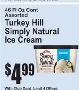 SuperFresh 46 Fl Oz Cont Assorted Turkey Hill Simply Natural Ice Cream offer