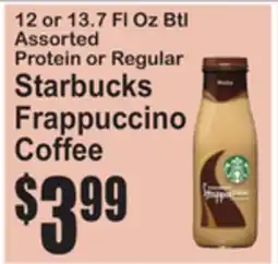 SuperFresh Assorted Protein or Regular Starbucks Frappuccino Coffee offer