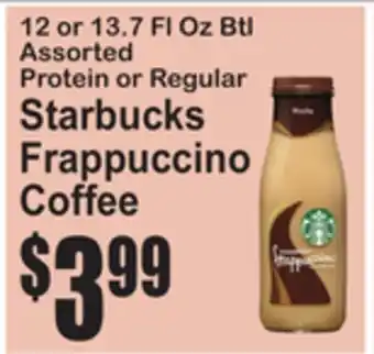 SuperFresh Assorted Protein or Regular Starbucks Frappuccino Coffee offer