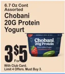 SuperFresh Chobani 20G Protein Yogurt offer