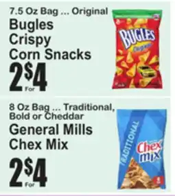 SuperFresh Bugles Crispy Corn Snacks Traditional, Bold or Cheddar offer