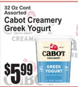 SuperFresh Cabot Creamery Greek Yogurt offer