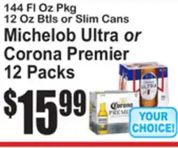 SuperFresh Michelob Ultra or Corona Premier 12 Packs offer