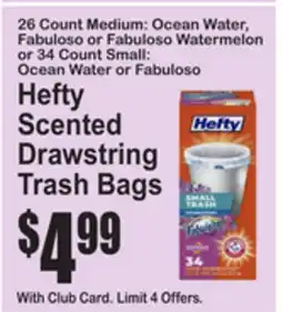 SuperFresh Hefty Scented Drawstring Trash Bags offer