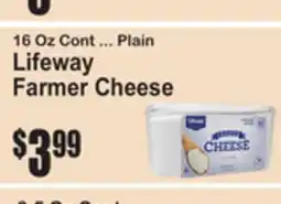 SuperFresh Lifeway Farmer Cheese offer