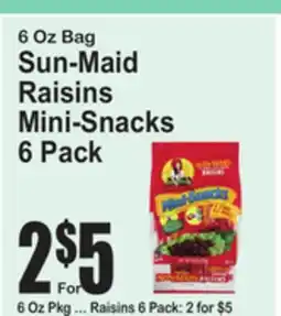 SuperFresh Sun-Maid Raisins Mini-Snacks offer