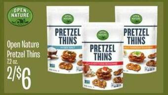 Jewel-Osco Open Nature Pretzel Thins offer