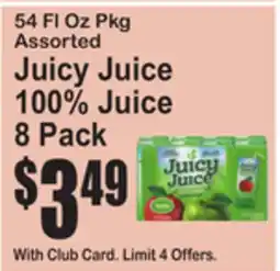 SuperFresh 54 FL Oz Pkg Assorted Juicy Juice 100% Juice offer