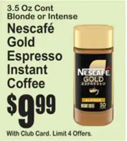 SuperFresh Nescafé Gold Espresso Instant Coffee offer