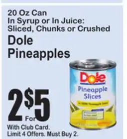 SuperFresh Dole Pineapples offer