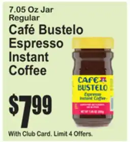 SuperFresh Café Bustelo Espresso Instant Coffee offer