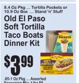 SuperFresh Old El Paso Soft Tortilla Taco Boats Dinner Kit offer