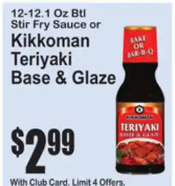 SuperFresh 12-12.1 Oz Btl Stir Fry Sauce or Kikkoman Teriyaki Base & Glaze offer