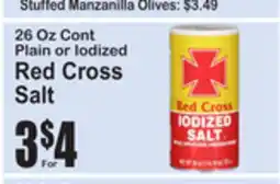 SuperFresh 26 Oz Cont Plain or Iodized Red Cross Salt offer
