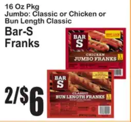 SuperFresh Bar-S Franks offer