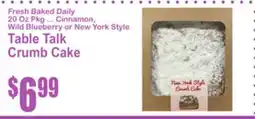 SuperFresh Table Talk Crumb Cake offer