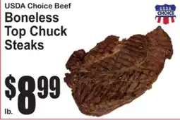 SuperFresh USDA Choice Beef Boneless Top Chuck Steaks offer