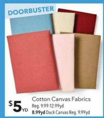 JOANN Cotton Canvas Fabrics offer