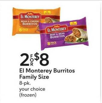 Publix El Monterey Burritos Family Size offer