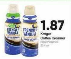 Ruler Foods Kroger Coffee Creamer offer