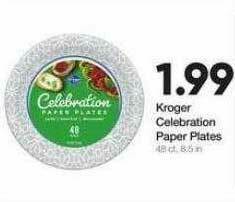 Ruler Foods Kroger Celebration Paper Plates offer