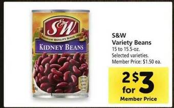 Safeway S&w Variety Beans offer