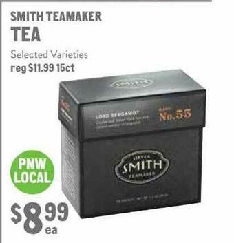 New Seasons Market Smith Teamaker Tea offer