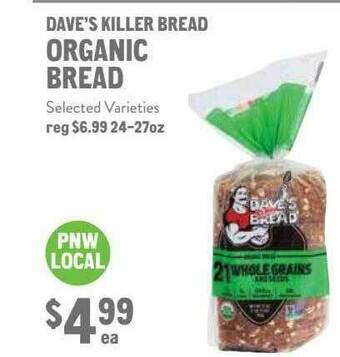 New Seasons Market Dave's Killer Bread Organic Bread offer