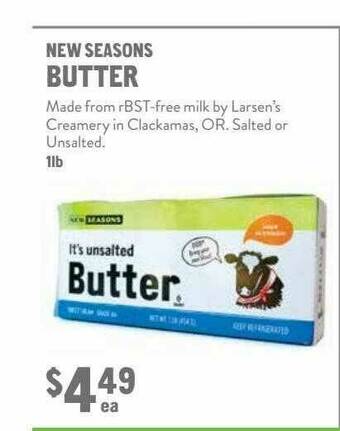 New Seasons Market New Seasons Butter offer