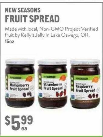 New Seasons Market New Seasons Fruit Spread offer