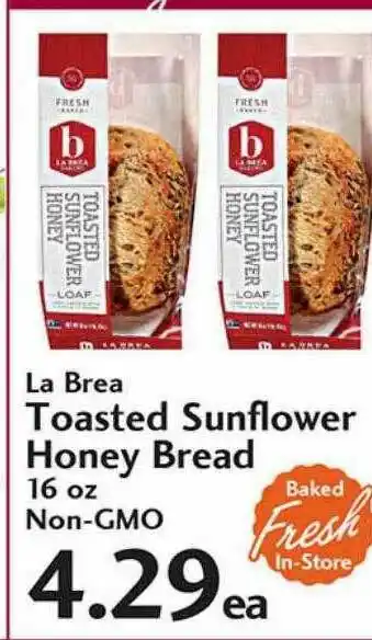 Sunset Foods Toasted Sunflower Honey Bread offer