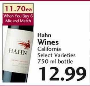 Sunset Foods Hahn Wines offer