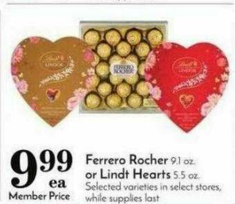 Pavilions Ferrero Rocher Or Lindt Hearts offer