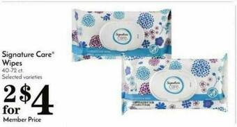 Pavilions Signature Care Wipes offer