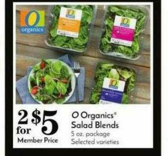 Pavilions O Organics Salad Blends offer