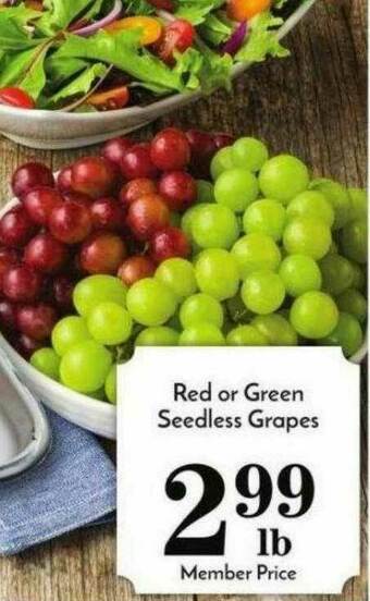 Pavilions Red Or Green Seedless Grapes offer