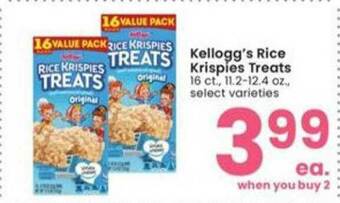 Albertsons Kellogg's Rice Krispies Treats offer