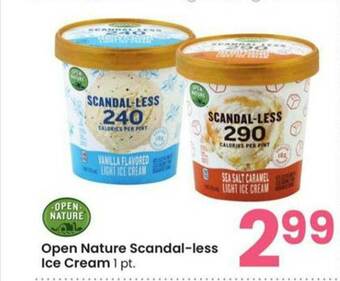 Albertsons Open Nature Scandal-less Ice Cream offer