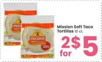 Albertsons Mission Soft Taco Tortillas offer