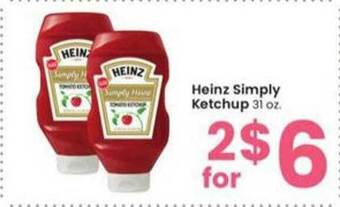 Albertsons Heinz Simply Ketchup offer