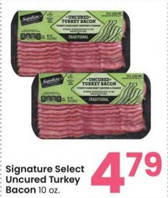 Albertsons Signature Select Uncured Turkey Bacon offer
