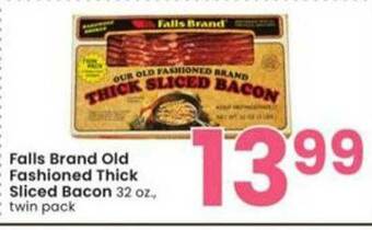 Albertsons Falls Brand Old Fashioned Thick Sliced Bacon offer