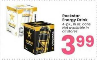 Albertsons Rockstar Energy Drink offer