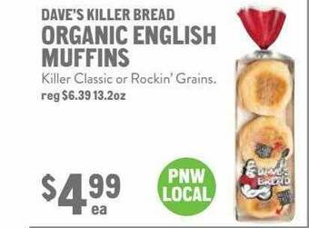 New Seasons Market Dave's Killer Bread Organic English Muffins offer